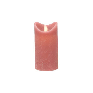 Daily home led kaars 7,5x15 cm roze | 4 stuks