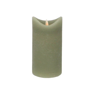 Daily home led kaars 7,5x15 cm groen | 4 stuks