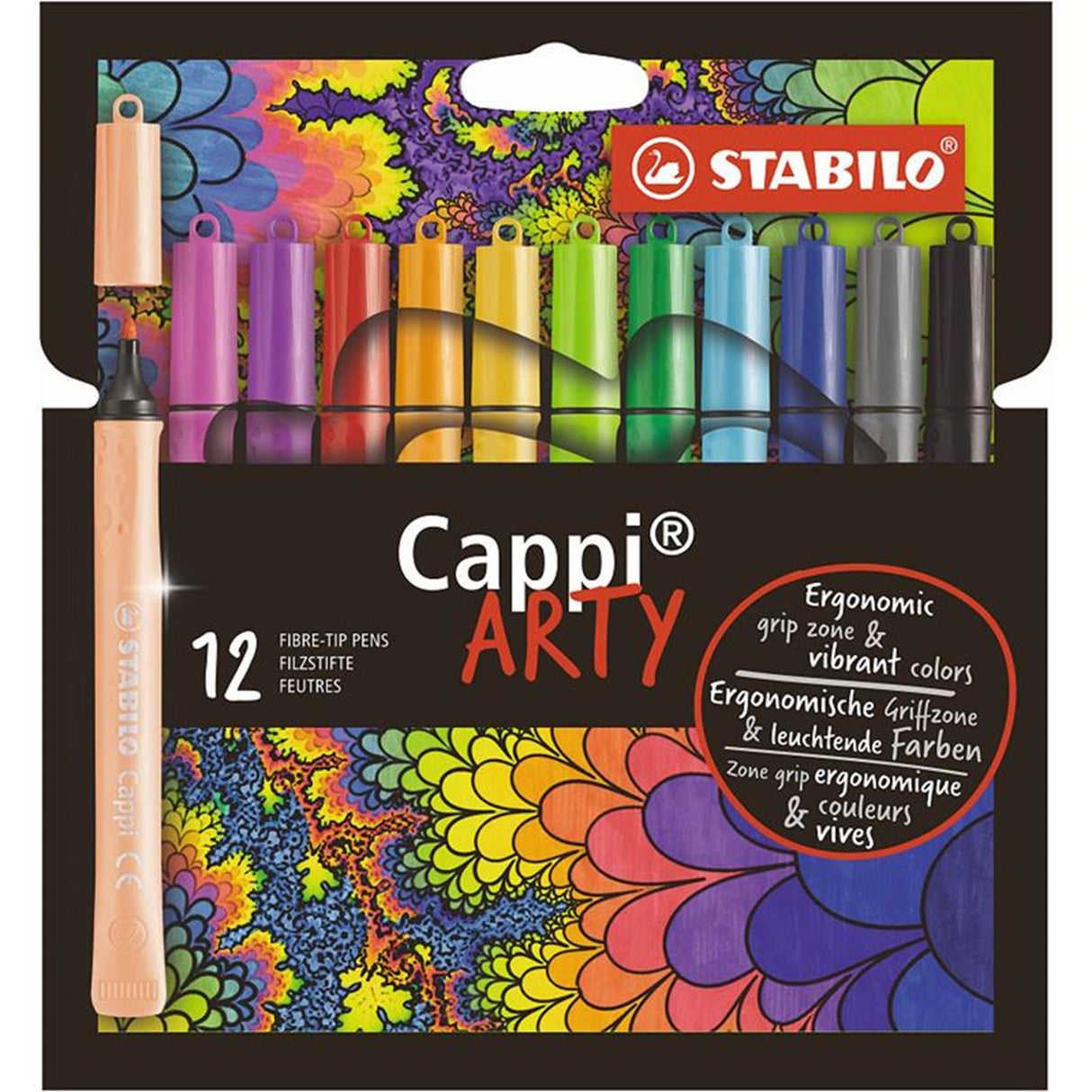 Stabilo Cappi Felt -tipstifts Arty 12 stykker