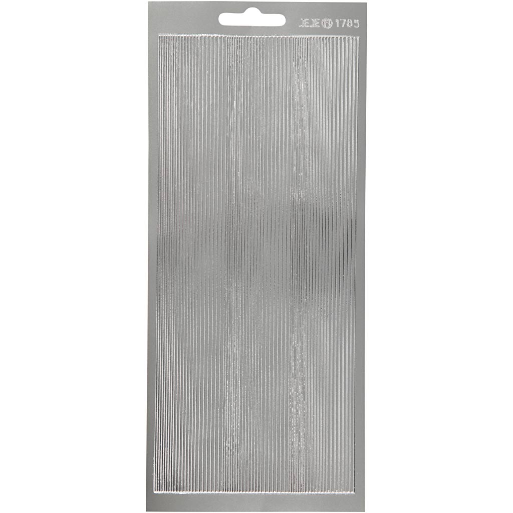 Creativ company stickers, borders, sheet 10x23 cm, silver, 1 sheet
