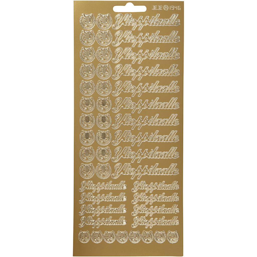 Creativ company stickers, ylioppilaalle, sheet 10x23 cm, gold, 1 sheet
