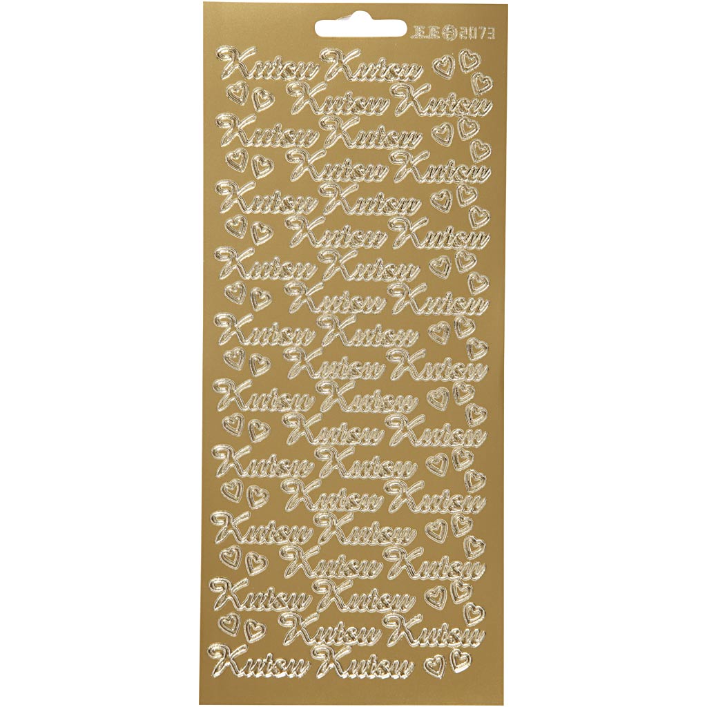 Creativ company stickers, kutsu, sheet 10x23 cm, gold, 1 sheet
