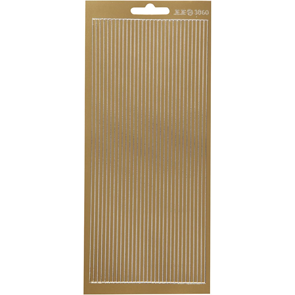 Creativ company stickers, borders, sheet 10x23 cm, gold, 1 sheet