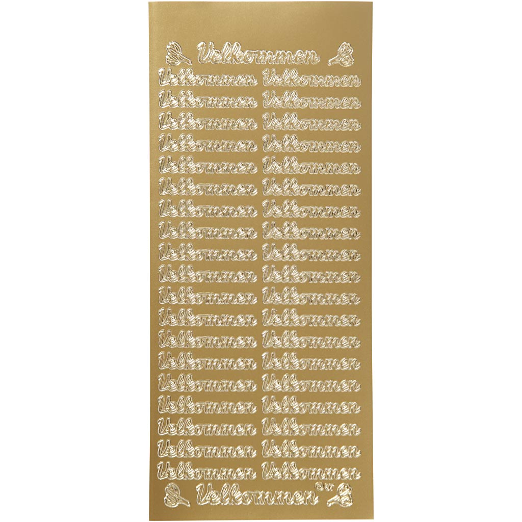 Creativ company stickers, sheet bowls, sheet 10x23 cm, gold, 1 sheet