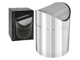 Excellent houseware stainless steel table waste bin with swing lid