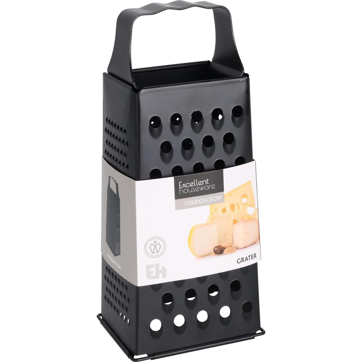 Excellent houseware rasp rvs zwart 10x8x24,5cm