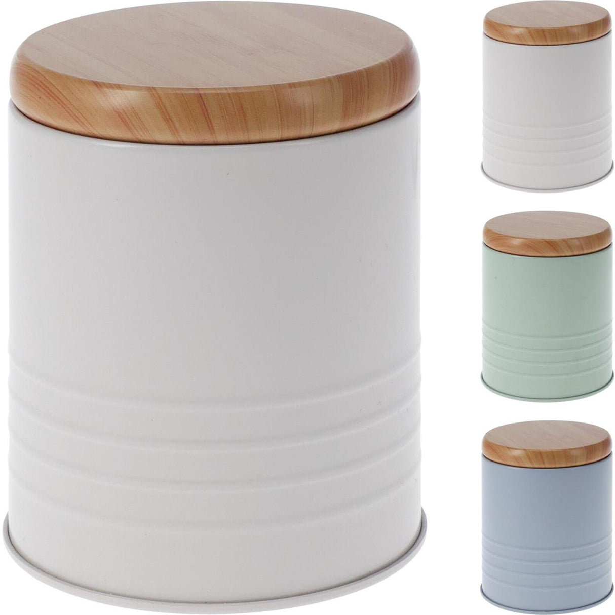 Excellent houseware voorraadblik rond ø8,5xh10,5cm