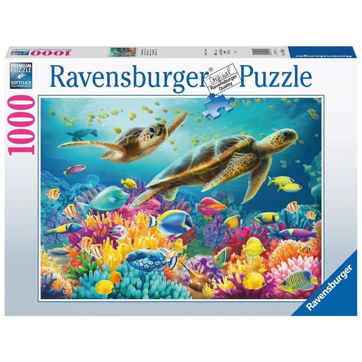 Ravensburger jigsaw puzzle blue underwater world, 1000 pcs.