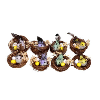 Bird's Nests 2 w ramce 4 Asorti Kolor Wielkanocny