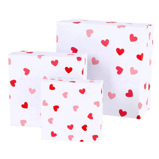 Giftbox paper set of 3 white red