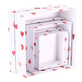 Giftbox paper set of 3 white red