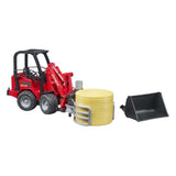 Bruder Shovel Schaeffer 2630 Balgrijper med Round Hooibaal
