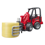 Bruder Shovel Schaeffer 2630 Balgrijper med Round Hooibaal