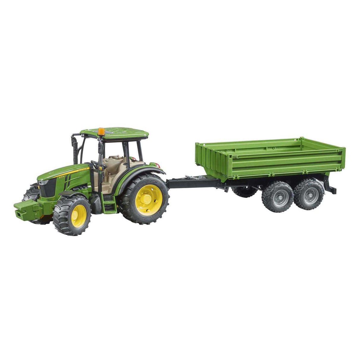 Bruder Traktor John Deere 5115m mit Trailer