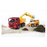 BRUDER AUTO TRUCK MAN TGA mit Liebherr Bagger