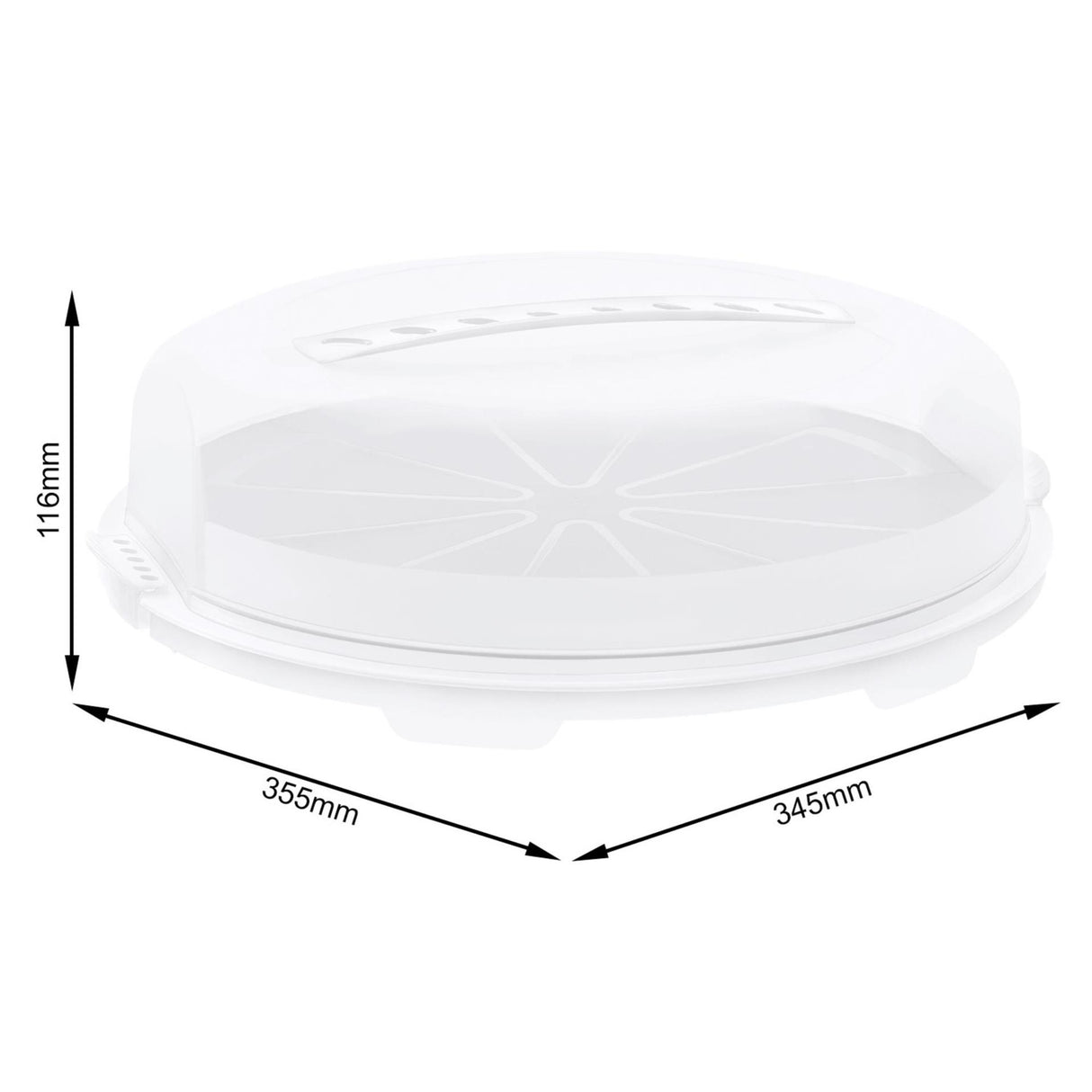 Scatola per torte Rotho Fresh 35,5 cm bianco trasparente