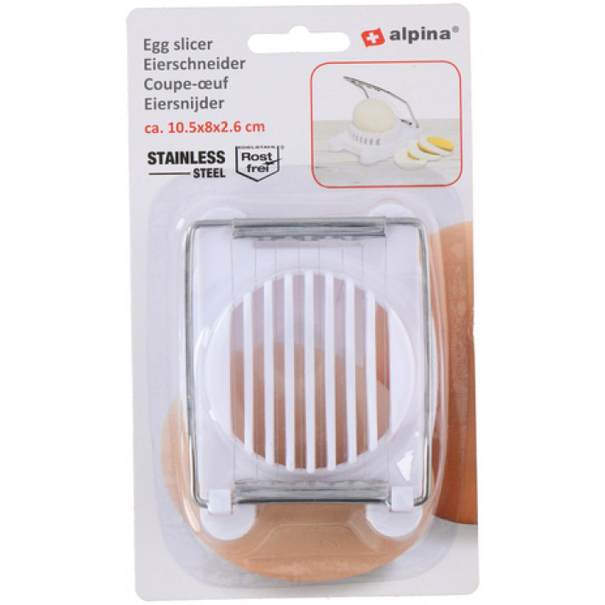 Alpina egg cutter white 8x10.5cm