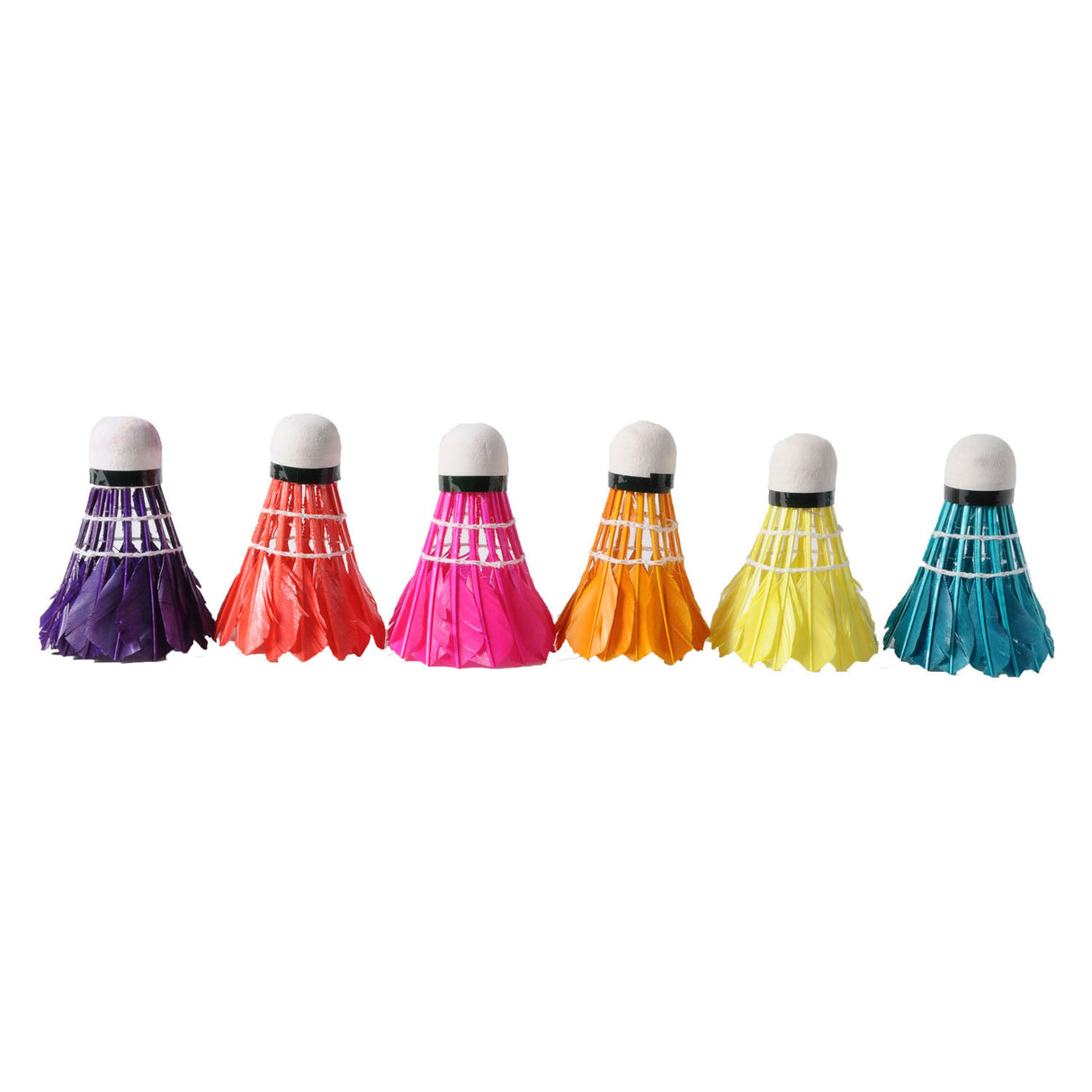 6 feathers shuttles in tube - color