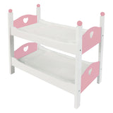 Wooden dolls bunk bed