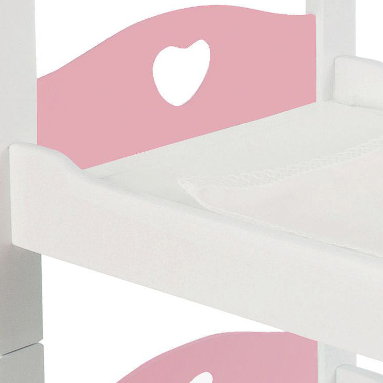 Wooden dolls bunk bed