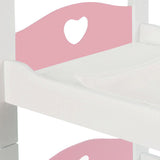 Wooden dolls bunk bed