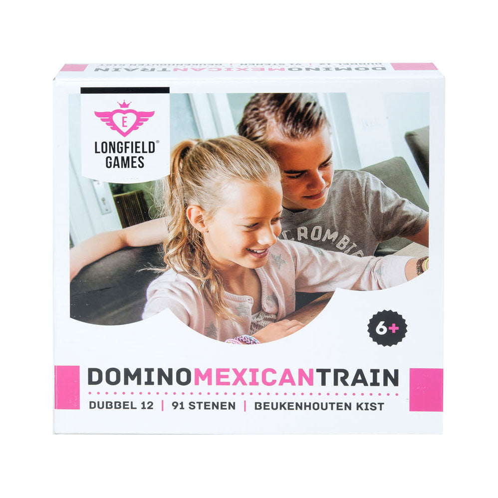 Domino Meksikos traukinys mediniame dėkle