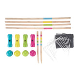 Croquet de madeira conjunto para 4 jogadores