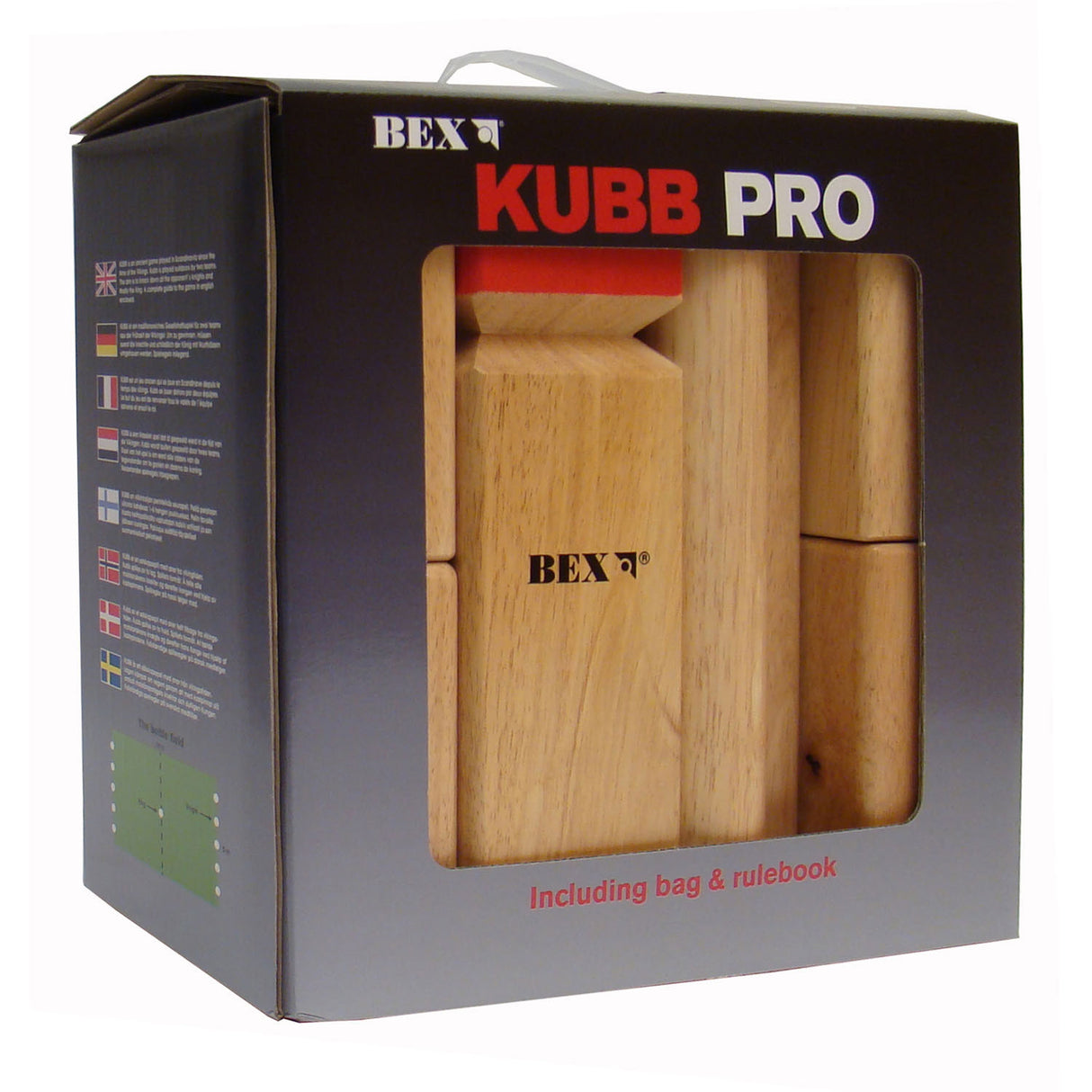 KUBB PRO RUBBERHOUT mit Red King