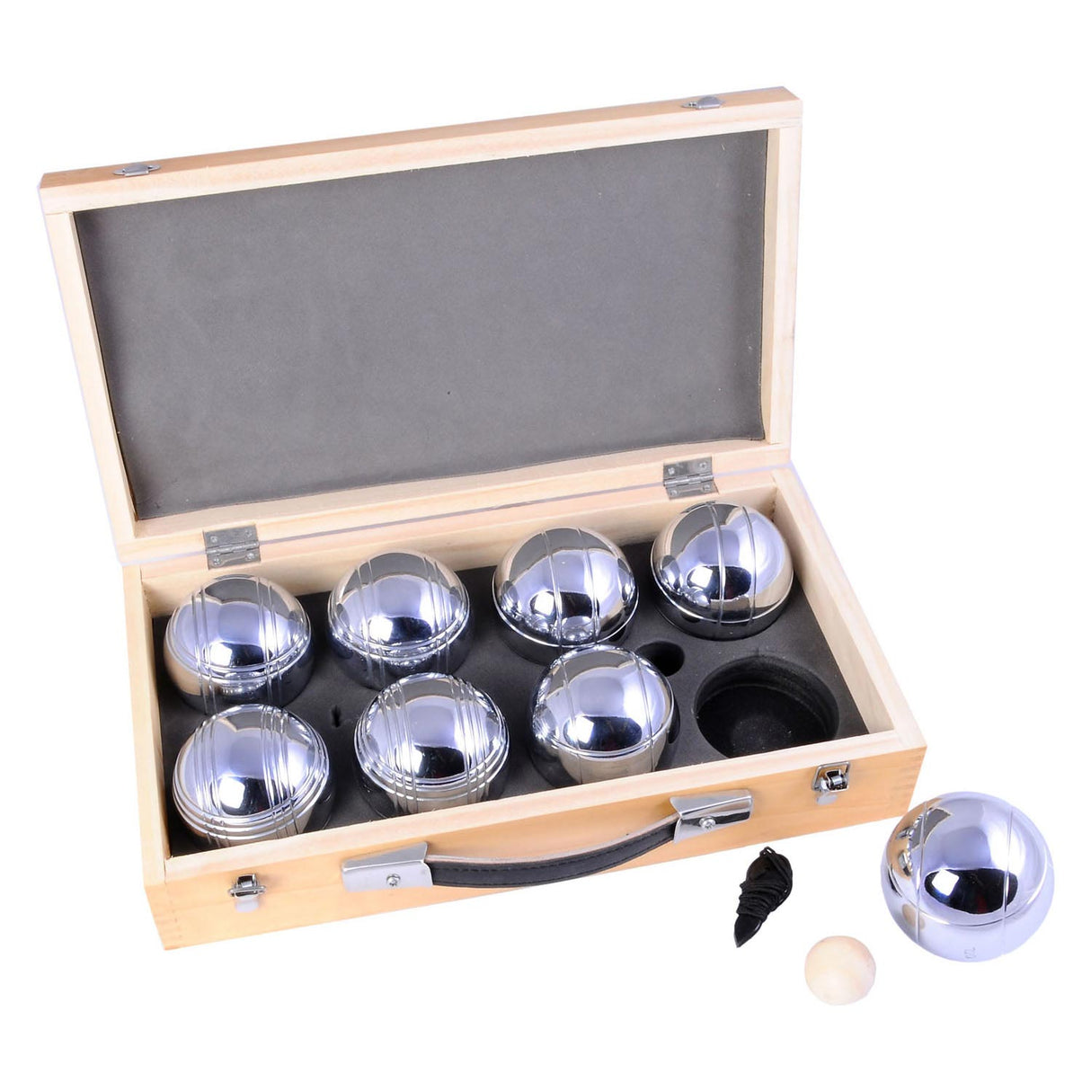Jeu de Boulles en una maleta de lujo, 8 bolas