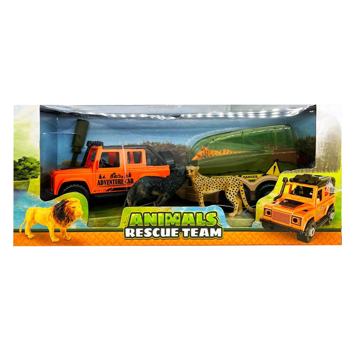 Déier Liewen 4x4 Safari Auto mat Trailer an Déieren