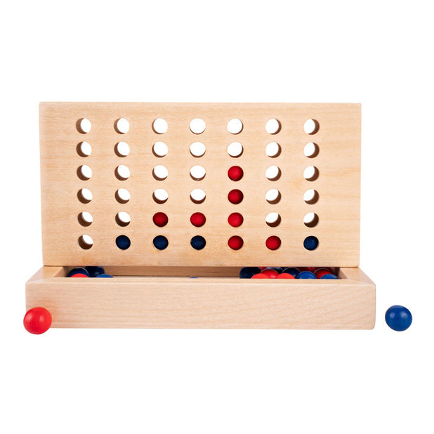 Vier-in-einer-Reihe-Spiel aus Holz