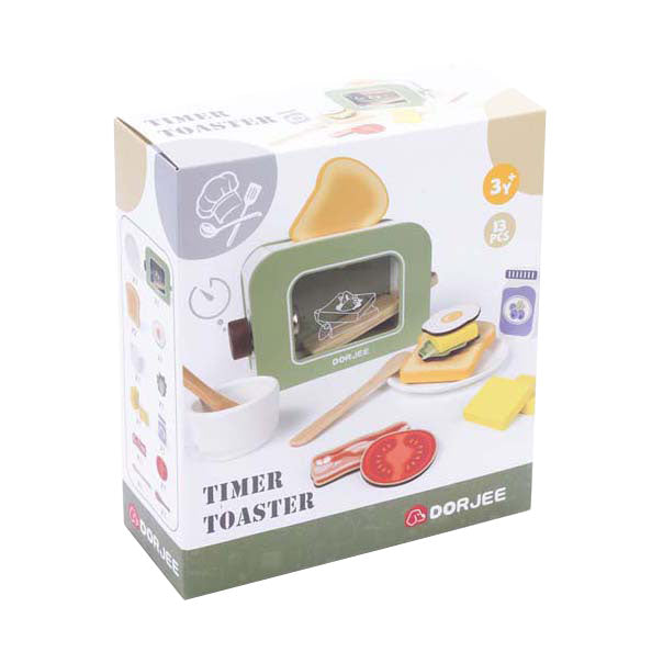 Houten broodrooster met timer