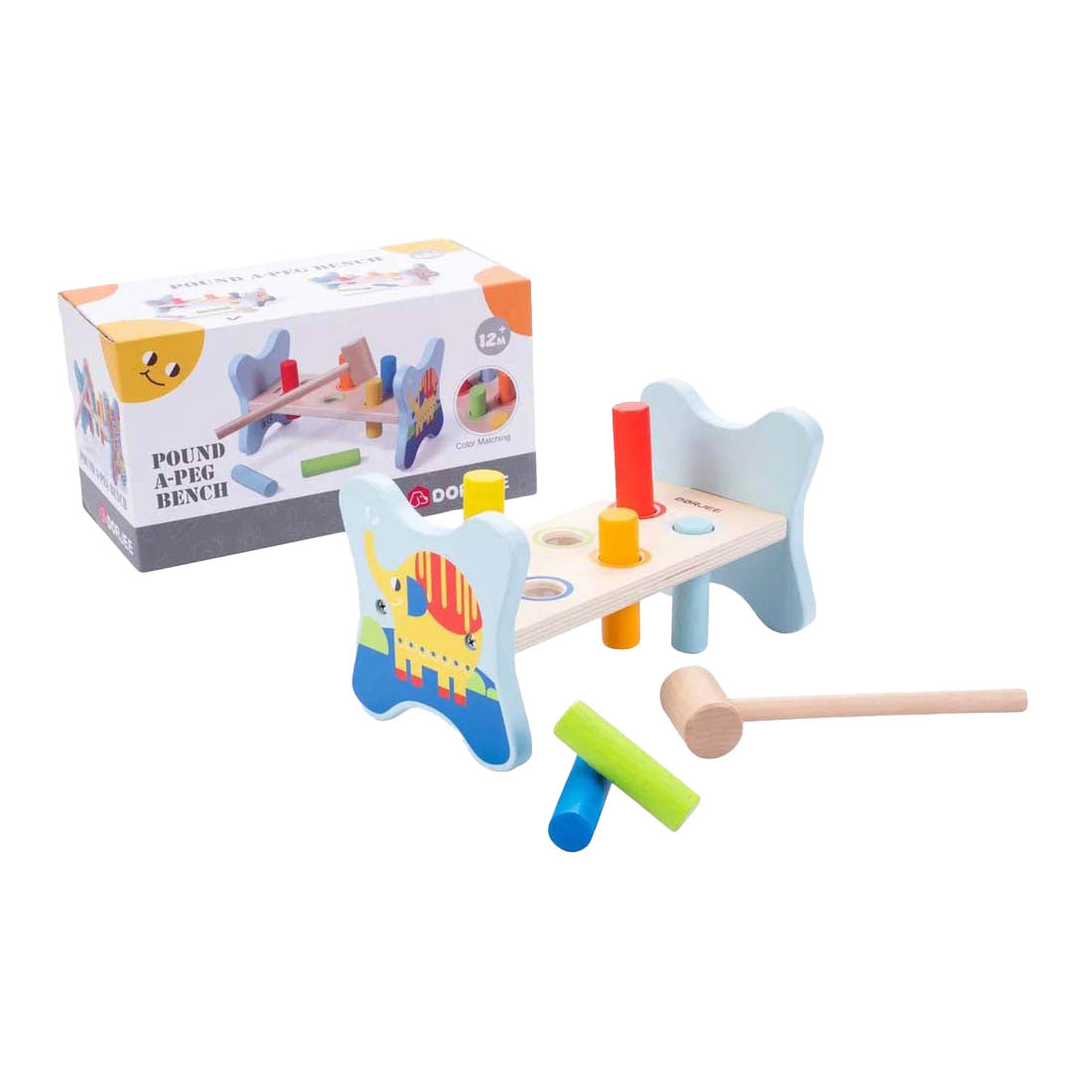 Houten hamerbank olifant