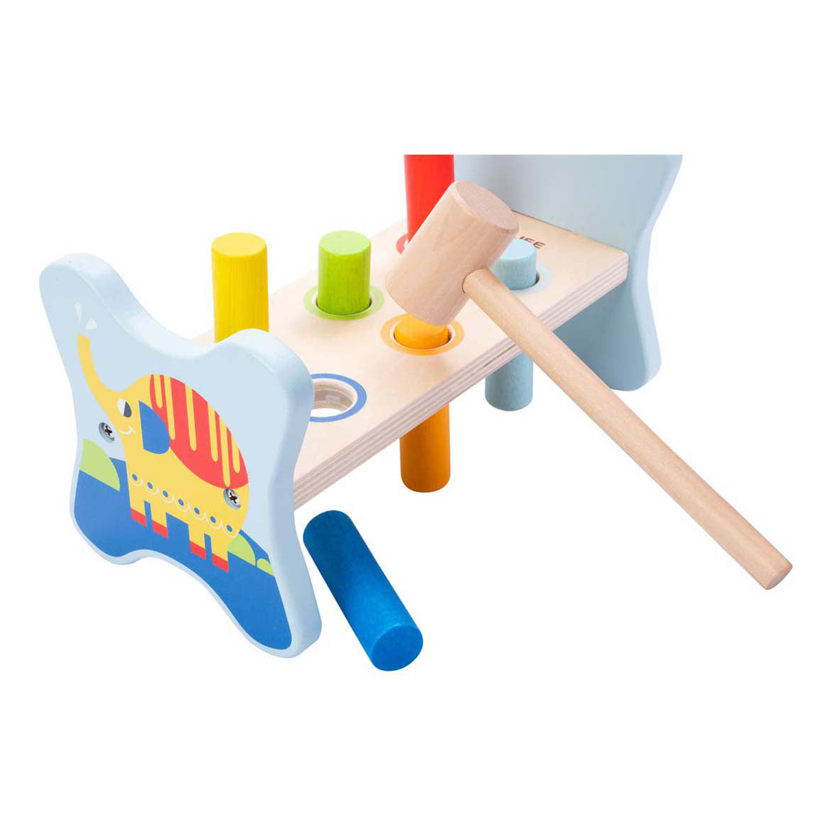 Houten hamerbank olifant