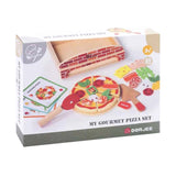 Houten gourmet pizza set, 20dlg