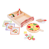 Houten gourmet pizza set, 20dlg