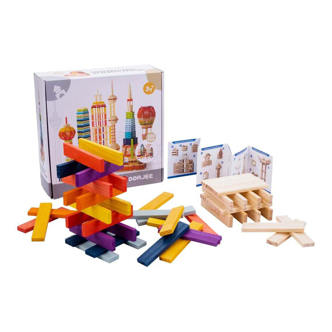 Dorjee wooden building planks, 200 pcs.