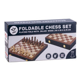 Wooden Chess Set Foldable Ash Wood