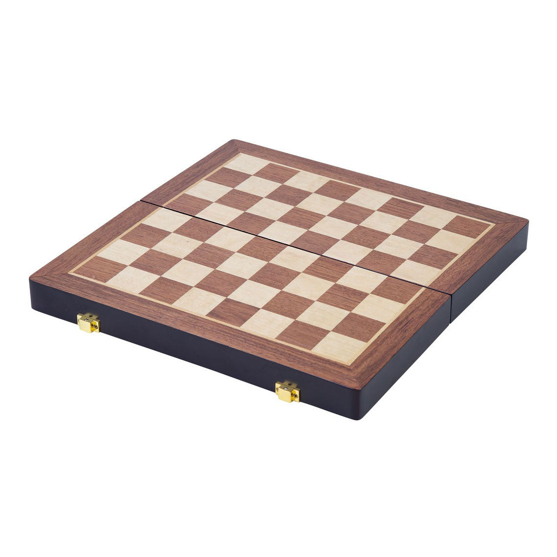 Jeu d'échecs pliable en bois de base 38,5x38,5x5,8 cm