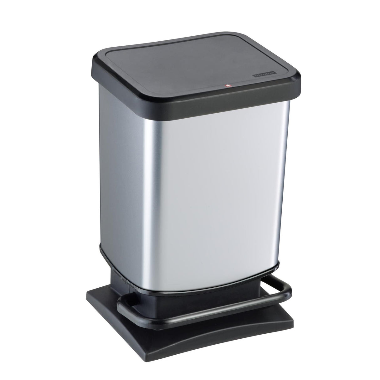 Rotho paso pedal bin 20l silver metallic