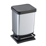 Rotho paso pedal bin 20l silver metallic