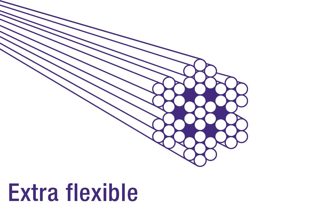 Plynový kabel Elvedes Universal 1700 mm 2250 mm Extra flexibilní galvanizovaná černá (na mapě)