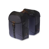 Basil Miles Double Bicycle Bag, Waterproof, Universal Bridge System, 34L, Black Anthracite