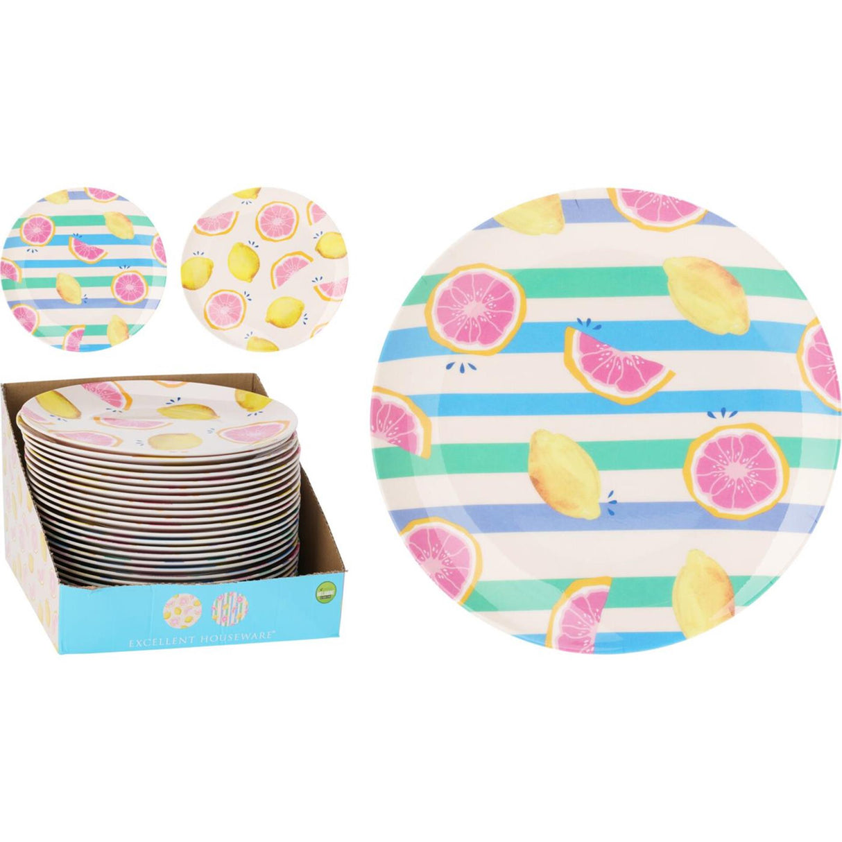 Excellent houseware bord plat melamine ø25cm