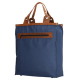Bolsa de compras com alça de couro azul
