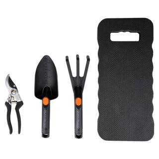 Set di giardino nero Decker a 4 in nero e Decker