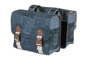 Basil Boheme Double Bicycle Bag - Blue