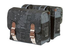 Basil Bohème Double Bicycle Bag - Black - 35L - Water -repellent - Art Learning Details