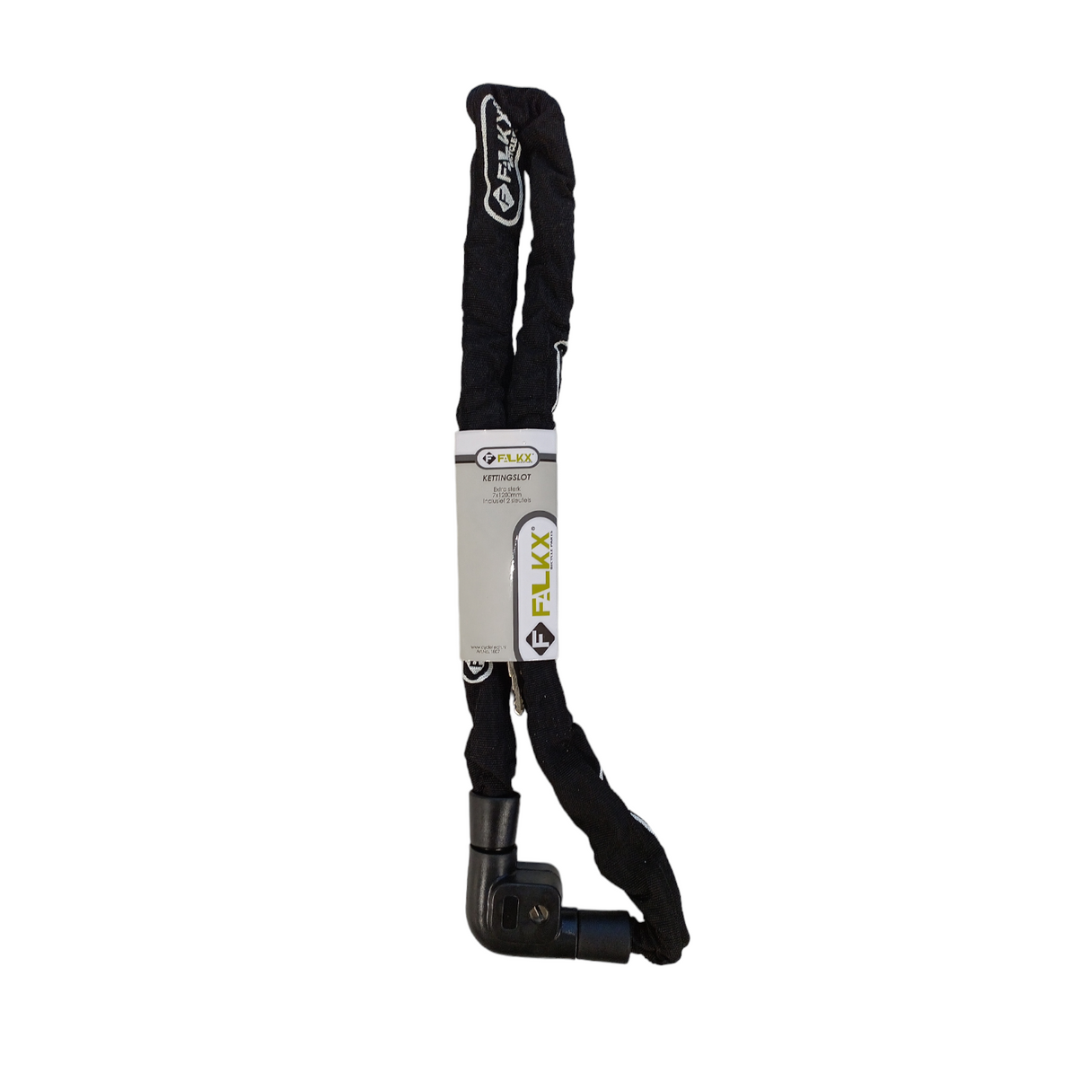 Trava de corrente com tampa de nylon aço 1200 x 7 mm preto