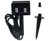 Multiprise de jardin sans marque avec minuterie | 2 pièces